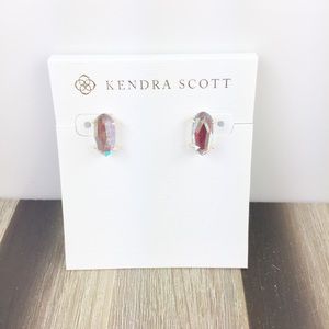 Kendra Scott Betty dichroic glass gold earrings